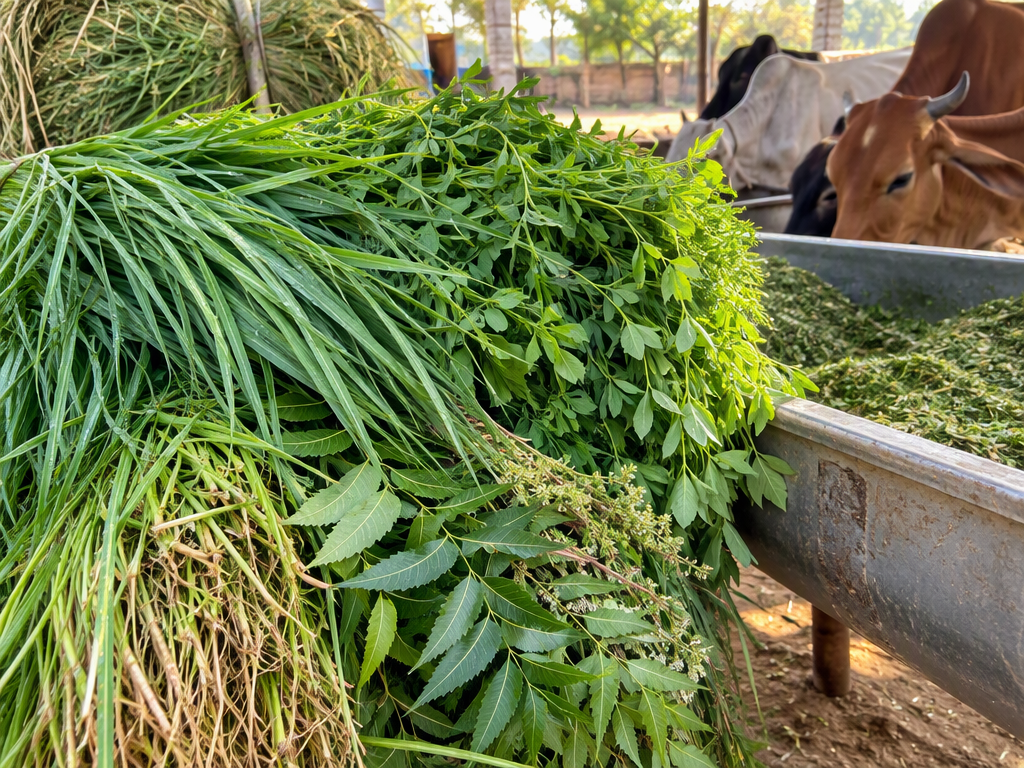 Fresh organic green fodder for cattle